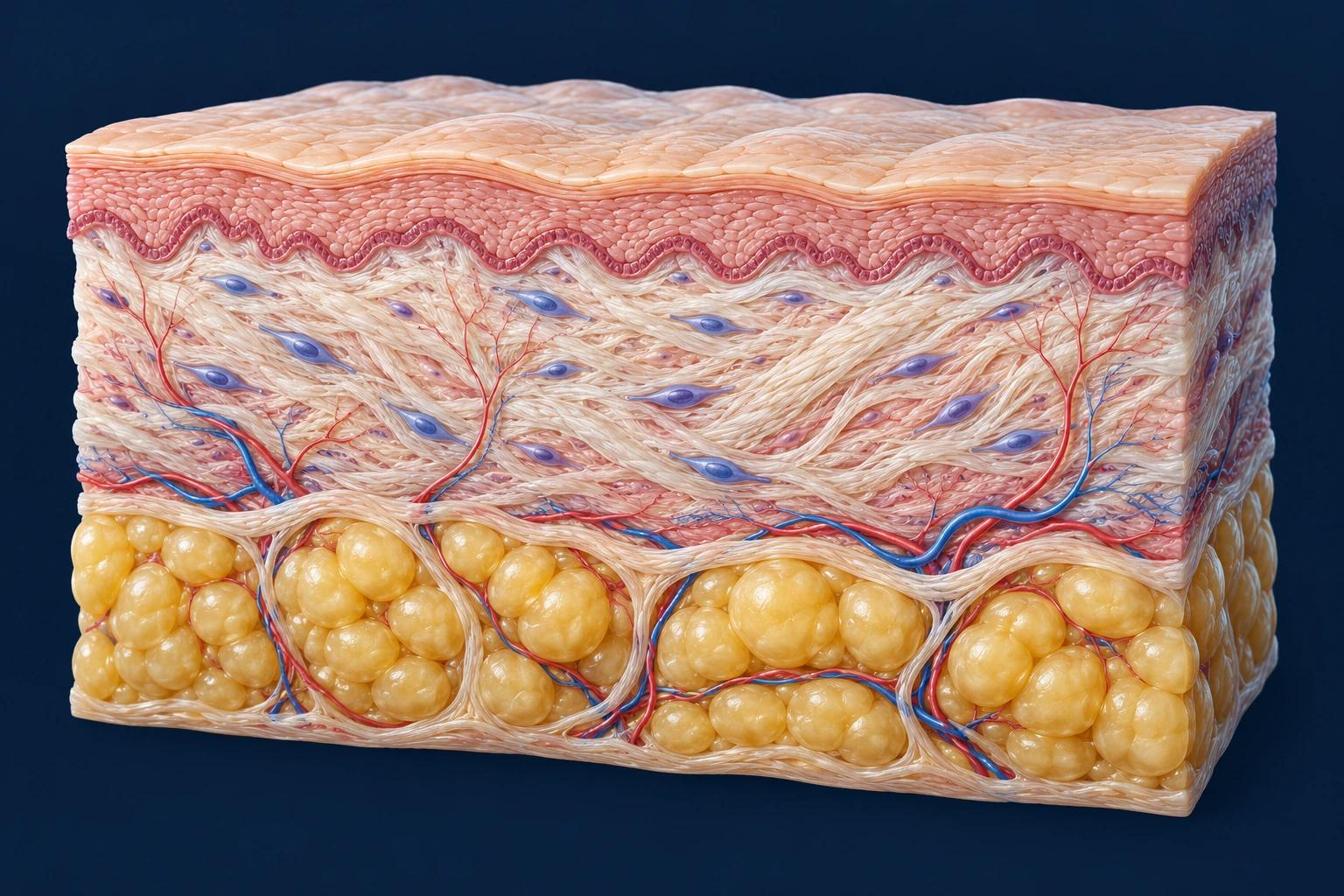 Dermatology: tissue and plasma illustration