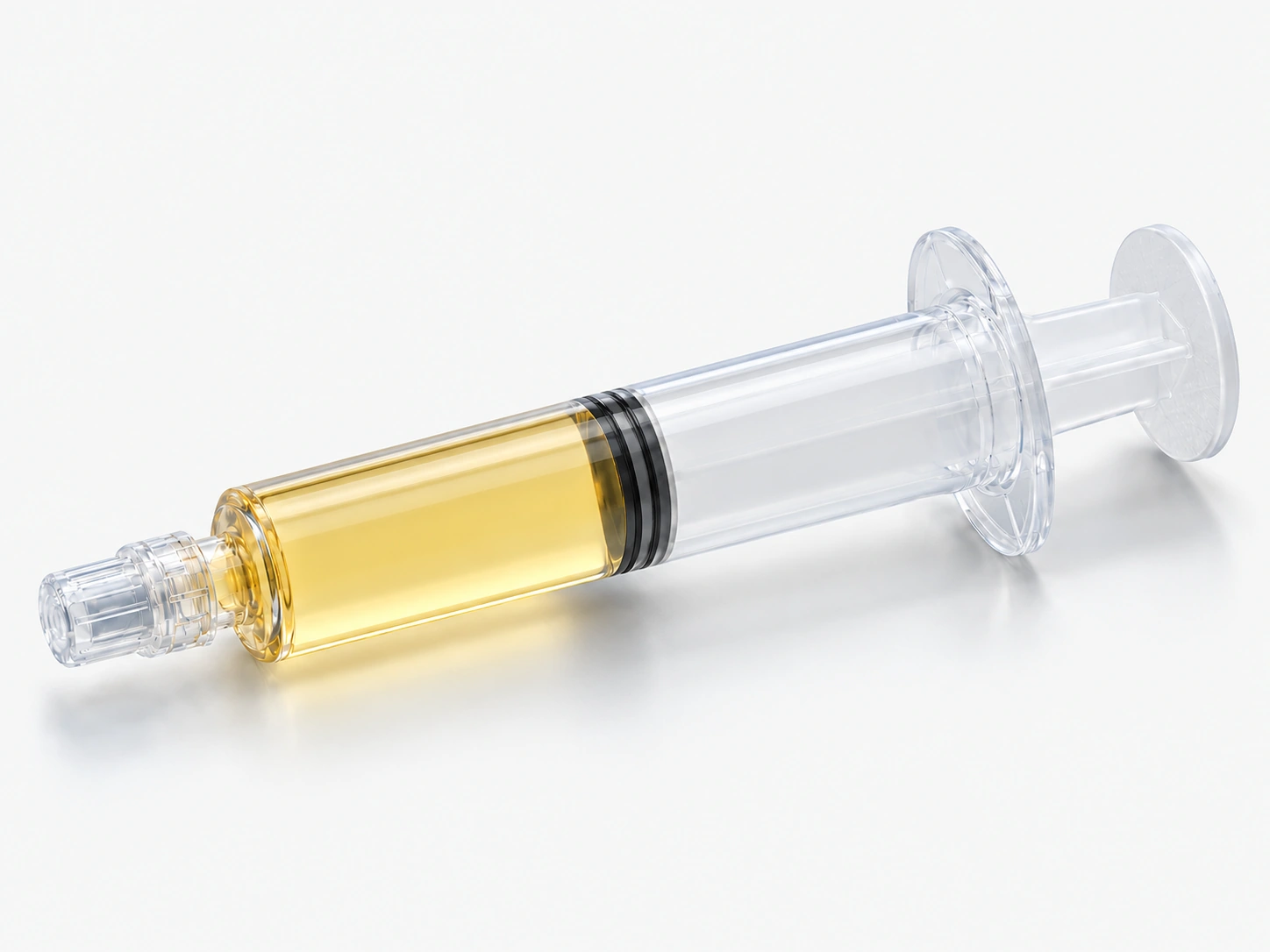Syringe containing the final plasma preparation